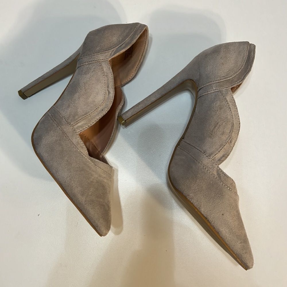 JG womens heels pumps suede office business workplace shoes size 6 like new‎